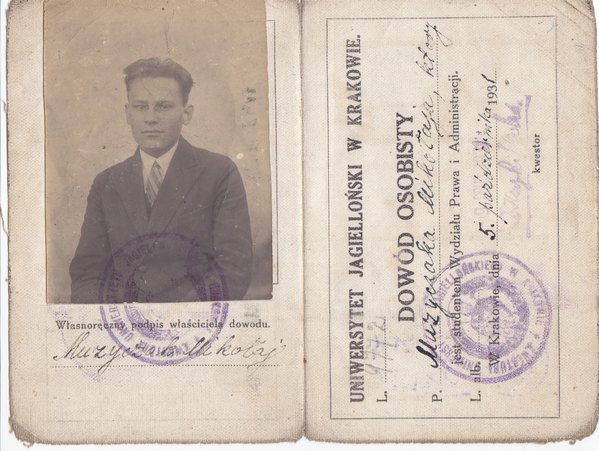 Jagiellonian University student ID card